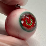 "Santa's Gaze" Resin Eyeball Pendant