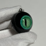 "Emerald Gaze of Sauron" Resin Eyeball Pendant