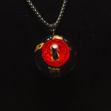 "Crimson Nocturne" Resin Eyeball Necklace