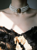 "Tiger’s Grace" Handmade Pearl Choker