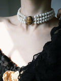 "Tiger’s Grace" Handmade Pearl Choker