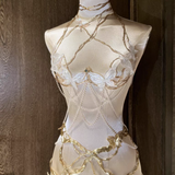 "Forest Butterfly" Handmade Resin Corset (Gold Belt Not Included)