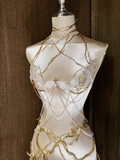 "Forest Butterfly" Handmade Resin Corset (Gold Belt Not Included)