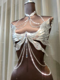 "Silver Wings" Handmade Resin Corset