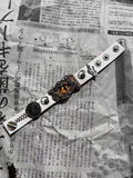 “Ouroboros Gaze” Leather bracelet