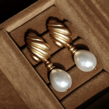 "The Birth of Venus" Vintage Pearl Dangle Earrings