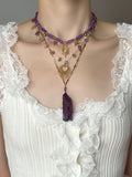 "Amethyst Spirit" Handmade Butterfly Necklace