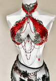 "Blood Moon" Handmade Resin Corset