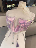 "Iridescent Shell" Handmade Resin Corset (Color Customizable)