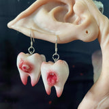 "Toothy Delight" Resin Tooth Earrings