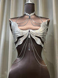 "Silver Wings" Handmade Resin Corset