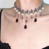 "Violet Dragon Choker" Handmade Choker