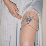 "Celestial Whimsy" Handmade Butterfly Leg Chain