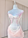 "Candy Floss" Handmade Resin Corset