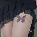 "Nightshade Witch" Handmade Butterfly Leg Chain