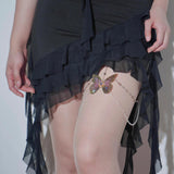 "Nightshade Witch" Handmade Butterfly Leg Chain