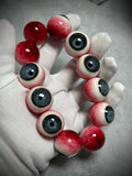 "Azure Gaze" Resin Eyeball Beaded Bracelet