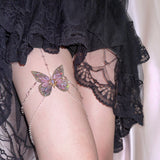 "Nightshade Witch" Handmade Butterfly Leg Chain