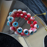 "Ocean's Gaze" Resin Eyeball Beaded Bracelet