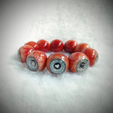 "Scarlet Devotion" Resin Eyeball Beaded Bracelet