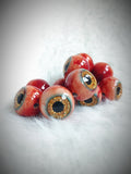 "Ember's Vision" Resin Eyeball Beaded Bracelet