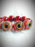 "Ember's Vision" Resin Eyeball Beaded Bracelet