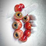 "Ember's Vision" Resin Eyeball Beaded Bracelet