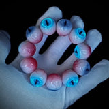 "Ice Age" Resin Eyeball Beaded Bracelet