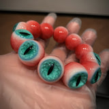 "Wicked Forest" Resin Eyeball Beaded Bracelet