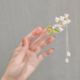 Fairy Bell Orchid Flower Pearl Hairpin