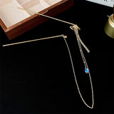 Dazzling Water Drops Fan Tassel Double Hairpin