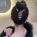 Peacock Diamond Ponytail/Bun Hair Clip