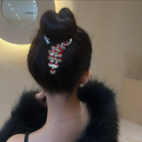 Peacock Diamond Ponytail/Bun Hair Clip