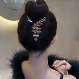 Peacock Diamond Ponytail/Bun Hair Clip